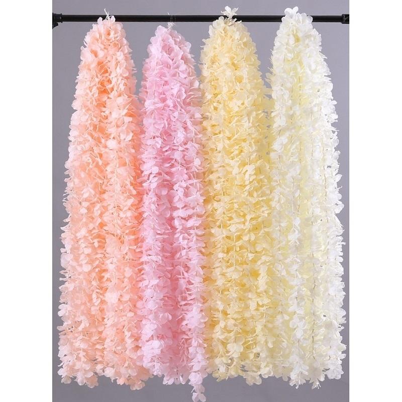 90cm Flower Garland Artificial Flower String Silk Cherry Blossom Ivy Vine for Home Garden Wedding Arch Decor