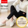 Women's High-Waist Lambswool Fleece Stirrup Thermal Leggings