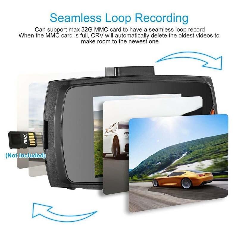 2.4-inch In-car DVR Dash Camera, Wide-angle Night Vision HD Video Recorder, Suitable for All Car Models.