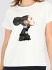 Women' cotton blouse with the image of a woman