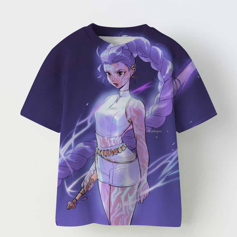 Children T-shirt for Boys Girls Fashion Anime Movie Tees Kids KPop Demon Hunters Huntrix Funny Short Sleeve T Shirt Gifts