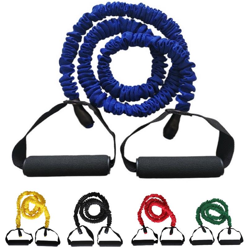 TPE Latex Elastic Fitness Rope with Cloth Cover