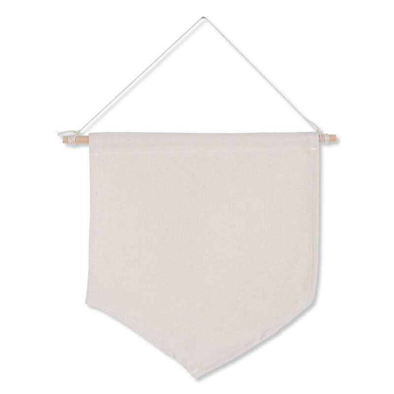 New Nordic Blank Cotton Brooch Pin Badge Holder Hanging Wall Display Banner Flag Kids Room Decoration