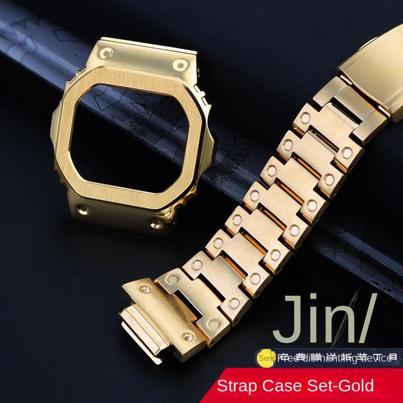 Per Casio G-shock Cassa Lunetta Metallo Cinturino Dw5600 Gw-m5610 Gw-b5600 Gwm5610 GM-5600 Orologio Modificato Cinturino Uomo Acciaio Inossidabile Completo