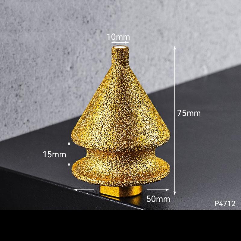 Hartlöten Kantenbeschnitt 4 in 1 Diamant-Anfasfräser Winkelschleifer Keramikfliese Marmor Lochbohren Diamant-Anfasmaschine