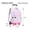 Zaino Scolastico per Bambini con Ruote Borse per Studenti per Ragazze Borsa Trolley Cartella Carina Zaino con Ruote Bambina Ragazze
