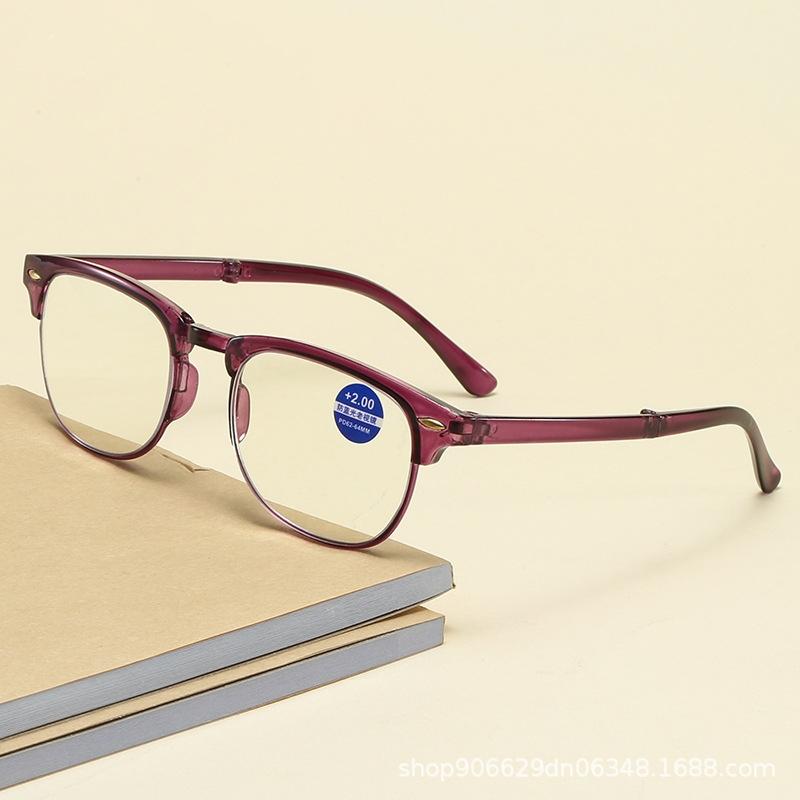 TR90 Foldable Reading Spectacles Unisex Blue Light Blocking Presbyopia Eyeglasses Folding Portable Far Sight Eyewear +1.0 To +4.0