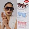 3pcs New Fashion Oversized Square Sunglasses Women Colorful Lens Big Frame One Piece Sun Glasses Shades For Female  UV400