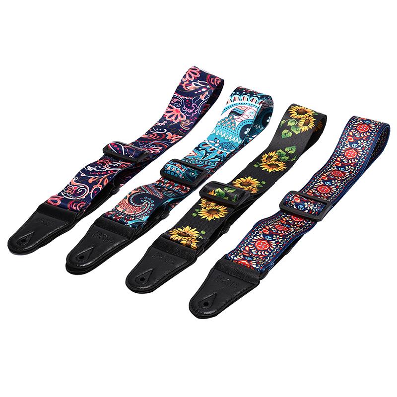 Guitar Strap Electric Guitar Acoustic Sunflower Guitar Folk Guitar Bass Strap