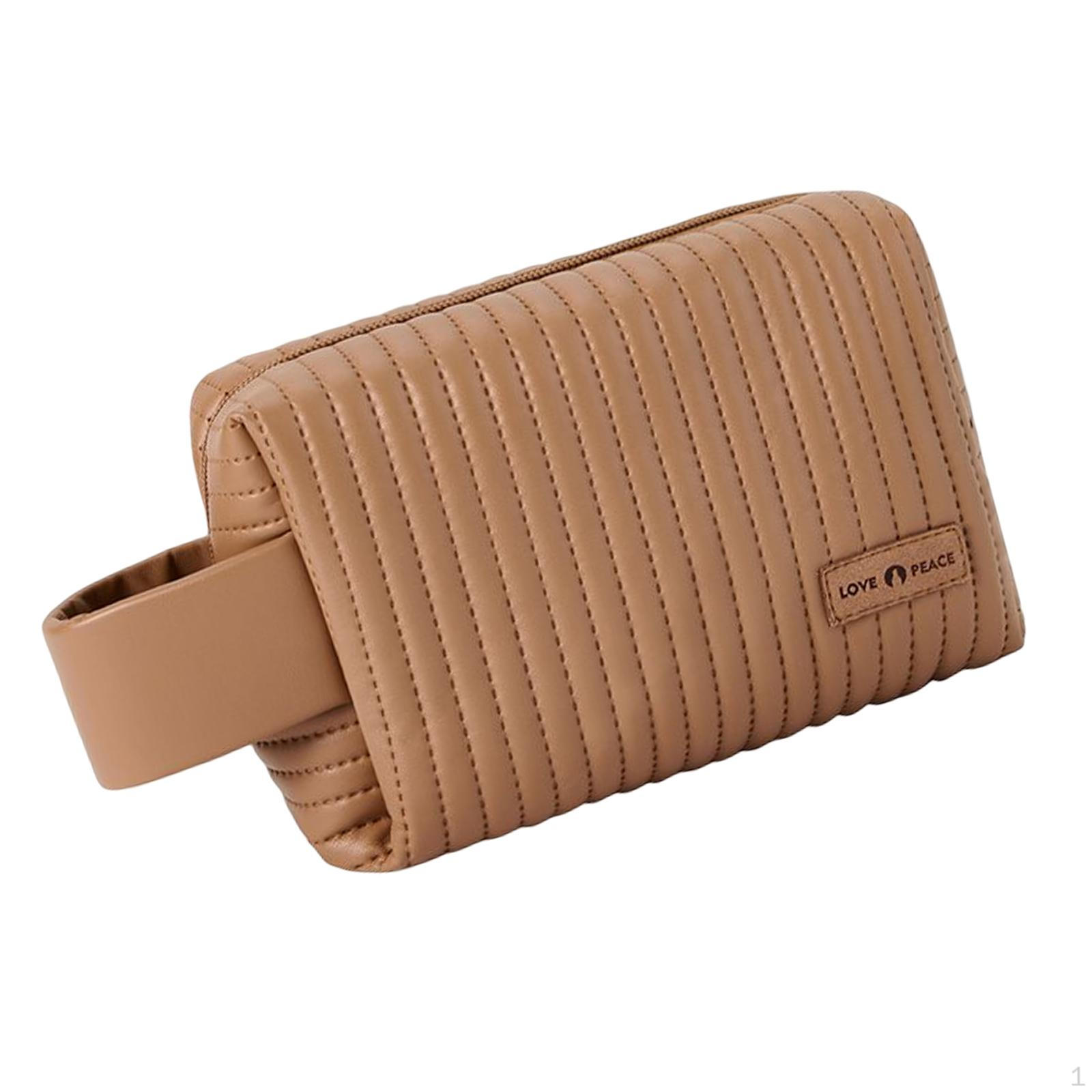 

Roomy Waterproof Makeup Cosmetic Bag for Accessories Women Men коричневый