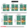 2pcs 2D Flat Printing Window Curtains Breakfast Coffee Croissant Good Morning Fabric Without Electricity Festive Wall Decor for