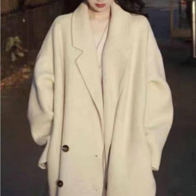 

Новое осенне-зимнее модное шерстяное пальто Baita для женщин, средней длины выше колена, корейский стиль, свободное шерстяное пальто для женщин 2XL