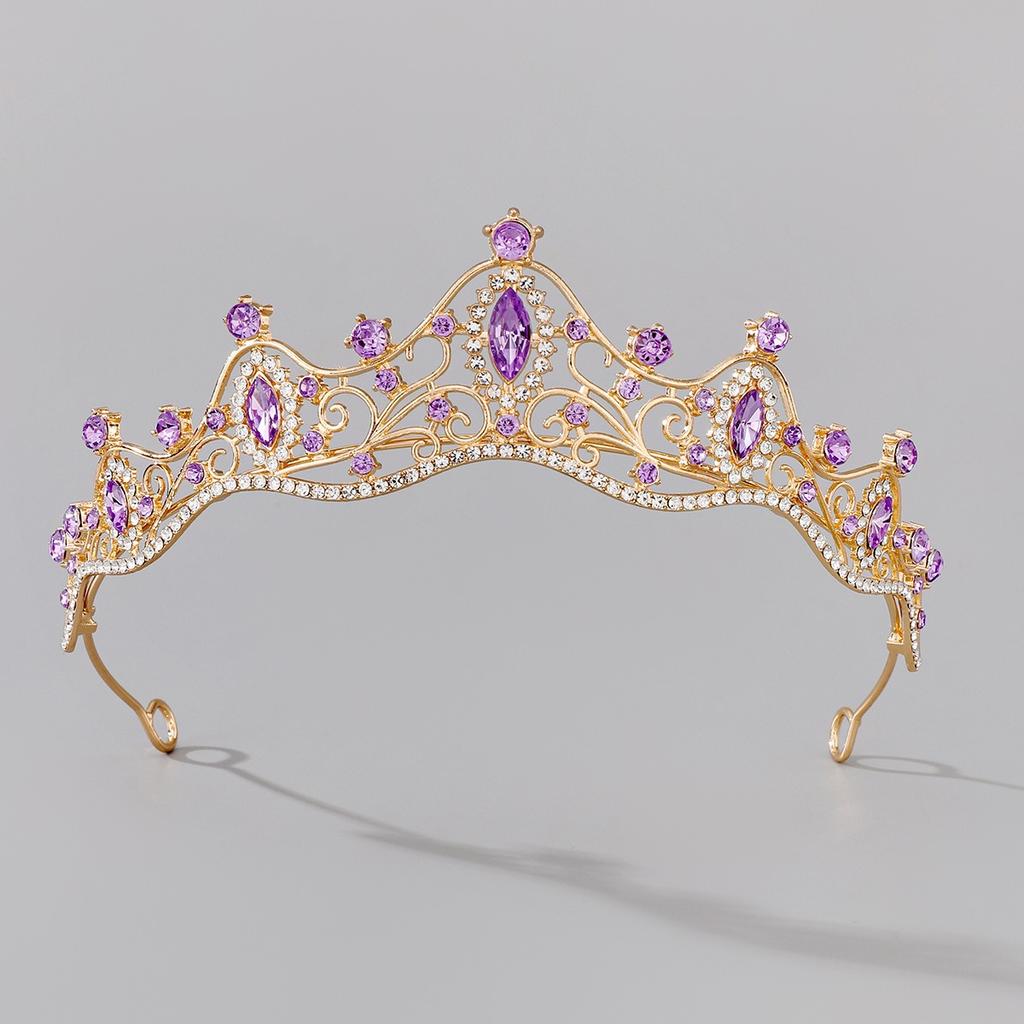 Bridal Crown Tiara Princess Wedding Dress Accessories Birthday Party Headband Crown Alloy Rhinestone Hair Accessories