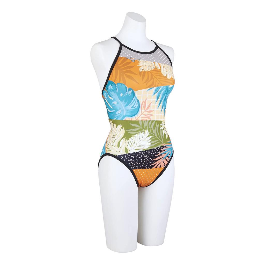 MIZUNO Medium Size 54 for Competitive and Training Size S Women's Exersuit, Cut, N2MAA268, (Orange), Swims,