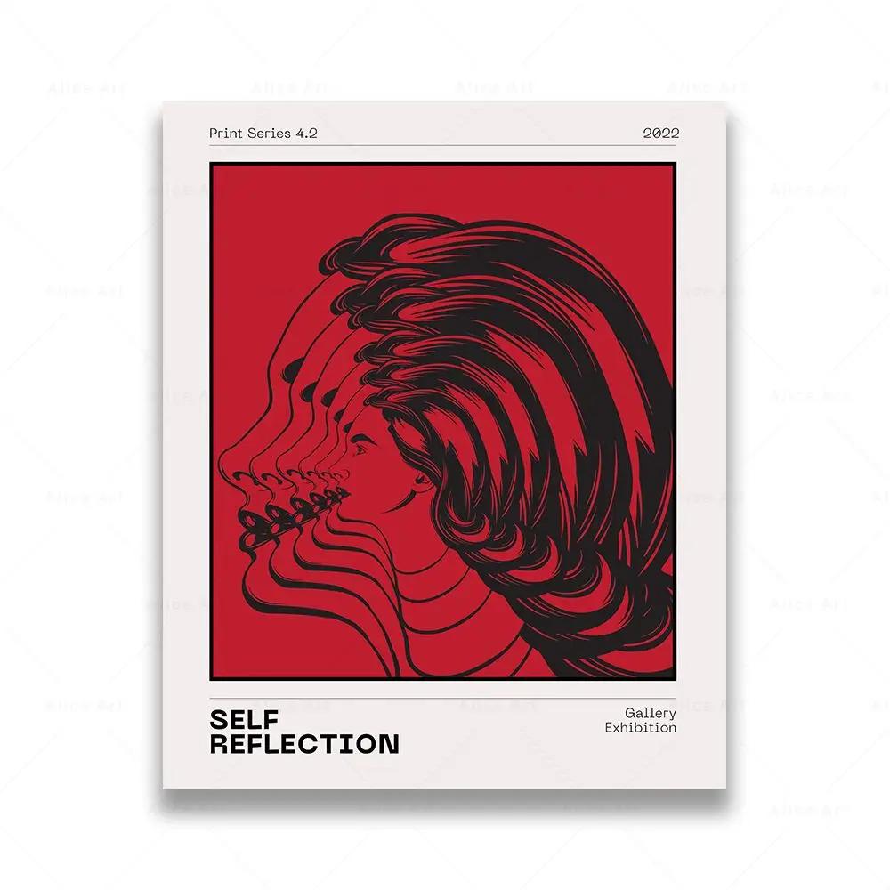 Skandinavische Einfache Wandkunst Freier Geist Verzerrte Realität Leinwand Ölgemälde Poster Drucke Heim Schlafzimmer Wohnzimmer Dekoration