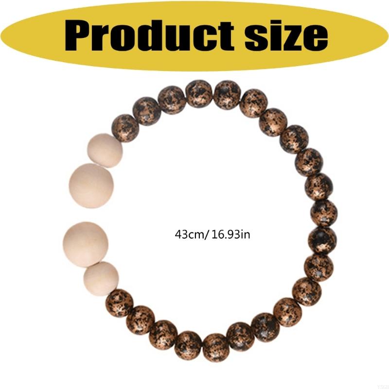 Curtain Tiebacks Bead Set of 4 Flexible No Drilling Drapery Holdbacks for Living Room Bedroom Window Decors Y5GB