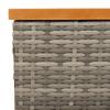 Vidaxl Stolik Ogrodowy, Szary, 70X70X25 Cm, Rattan I Drewno Akacjowe