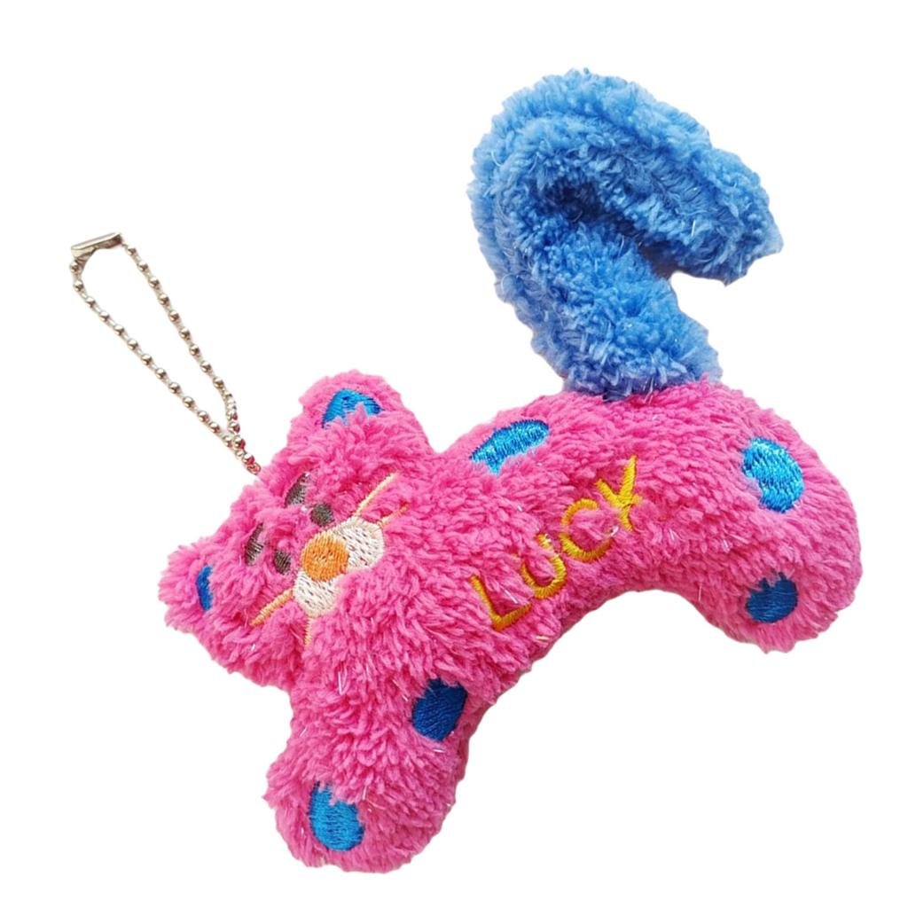 Fashionable Lovely Cartoon Cats Sturdy Plush Charm Pendant Versatile Keyring and Phone Decoration for Trendy Women