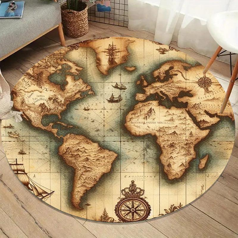 

Round Carpet Football Basketball Volleyball Baseball Pattern Rug Bedroom Living Room Non Slip Mat Home Decoration Bedroom 80cm