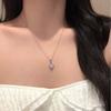 Sterling Silver Heart-Shaped Moissanite Necklace - Elegant and Versatile Pendant