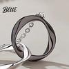 Mobius Band Circles Necklace Intertwined Rings Couple Strip Men Women
