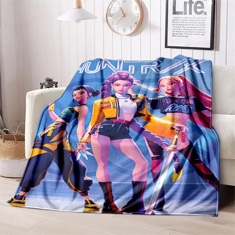 Kpop Demon Hunters Blanket Suitable All Seasons Soft Comfortable Sofa Office Home Blanket Holiday Birthday Gift Blanket Home Decor Camping Trip