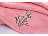 Bamboo Charcoal Embroidered Bath Towel Gift Set - Thick, Solid Color, 32-Count Single Yarn