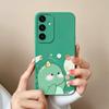 Case For Samsung S24 Plus Ultra Dinosaur Soft Liquid Silicone Lens Protection Anti Choc Cover For Galaxy S 24 S24+ S24Ultra Capa