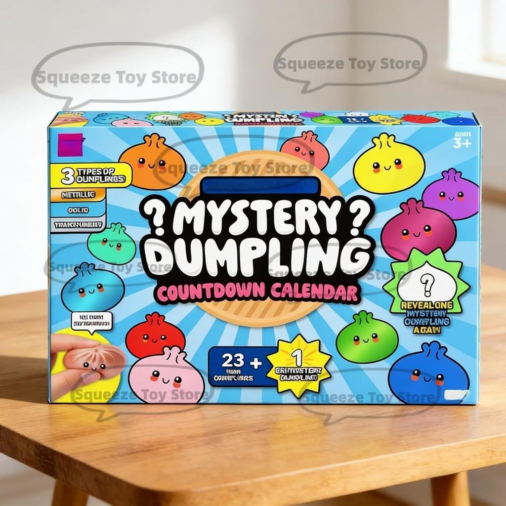 New Dumpling Mystery Advent Countdown Calendar, 24 PCS Random Surprise Toys, for Anxiety Relief Hand Relax, Birthday Gifts