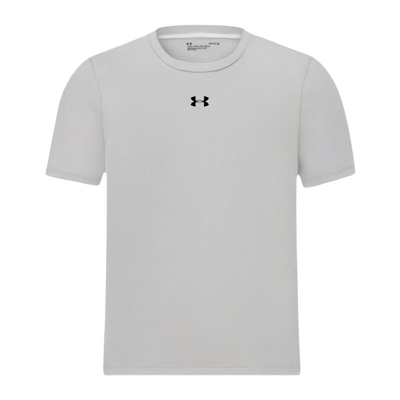 

Under Armour Casual Breathable Sports Moisture-Wicking Loose Round Neck Pullover Short Sleeve T-Shirt Unisex Tops Light-Gray 25500505-009 XS