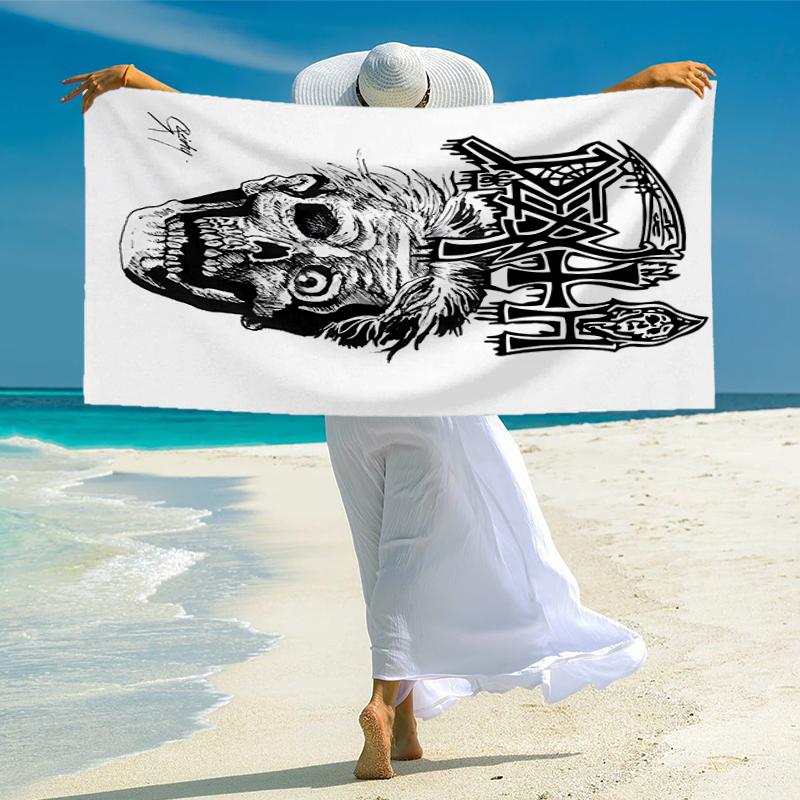 Death Fashion Beach Towel: Ideal for Summer Adventures Soft, absorbent and quick drying suitable for swimming and bathing