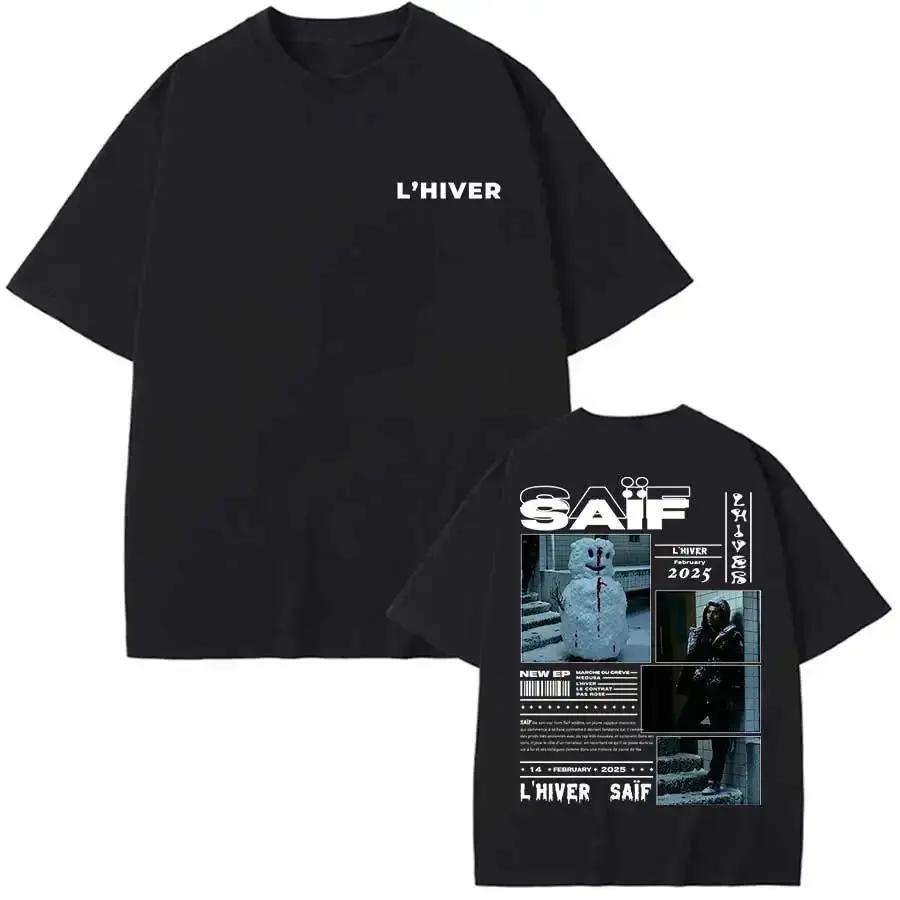 

Y2k Tops Rapper Saif L HIVER Album Saf Cotton Printed T-shirt Sports Breathable Streetwear Hip Pop Y2k Tops Unisex S разноцветный