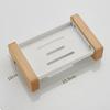 Wood Soap Dish Holder White Black Grey Aluminum Toilet Lavatory Hand Wash Bathroom Washbasin Shower Soap Holders Storage Shelf