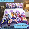 Custom Name 3PCS Fantasy Friends KPop Bedding Set Including 1pc Duvet Cover And 2pcs Pillowcases for Bedroom, Dormitory Gift Home Decor