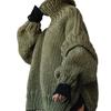 Women's Chunky Knit Fluffy High-Neck Sweater - Long-Sleeved Pullover