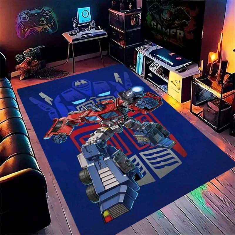 High-quality Cartoon T-Transformers Autobots 3D Bathroom Anti-Slip Mat Rugs for Home Kitchen Floor Decor Carpet
