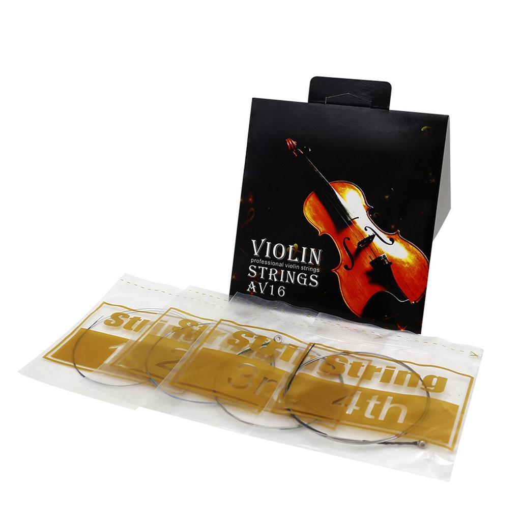 Universal Violin Fiddle String Strings Full Set (E A D G) Steel Core Nickel silver Wound with Nickel plated Ball End