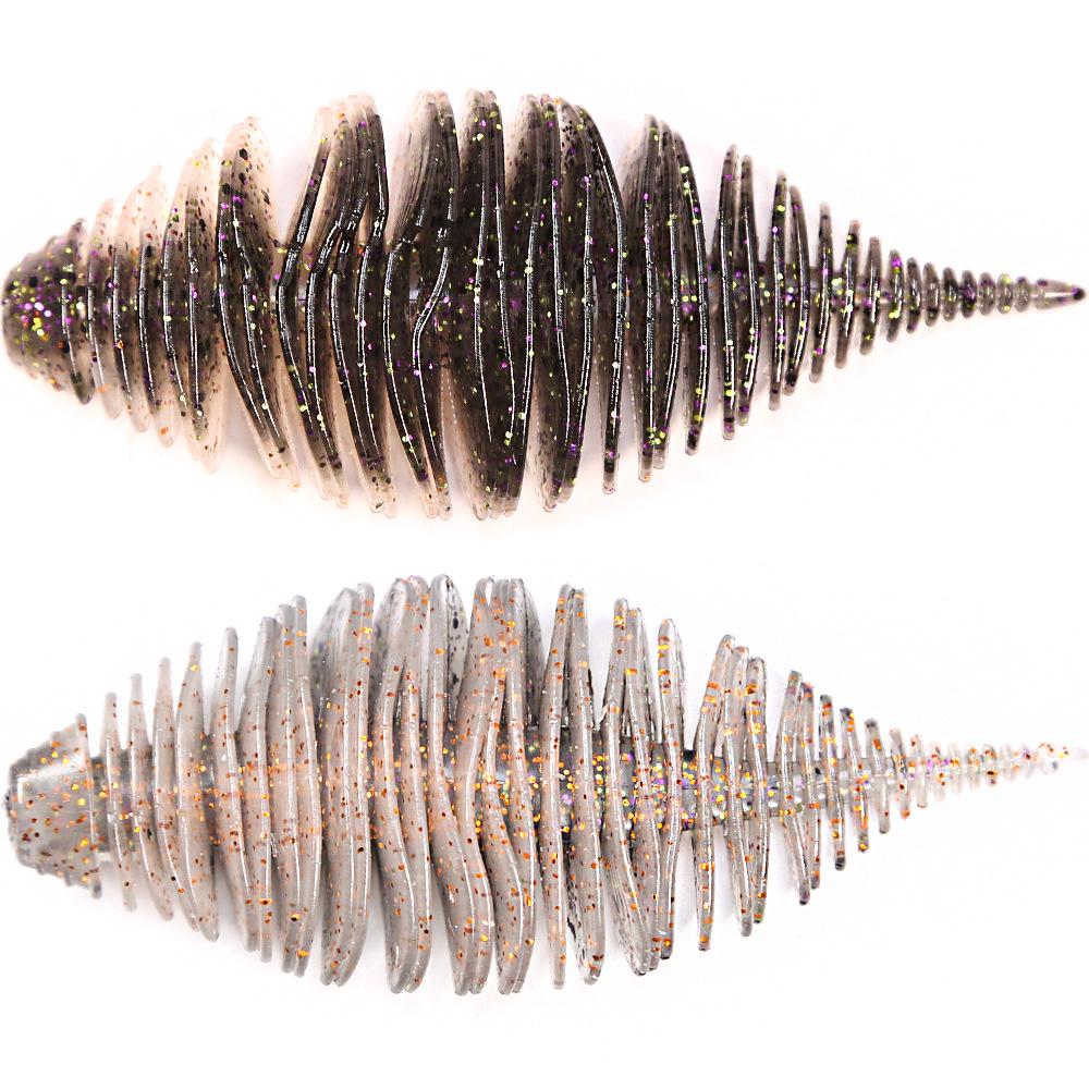 

PEAK LURE FISHING Salted Shrimp Soft Bait, 75mm/100mm, High Density 4 pieces - 75mm - 7.9g чёрный/белый