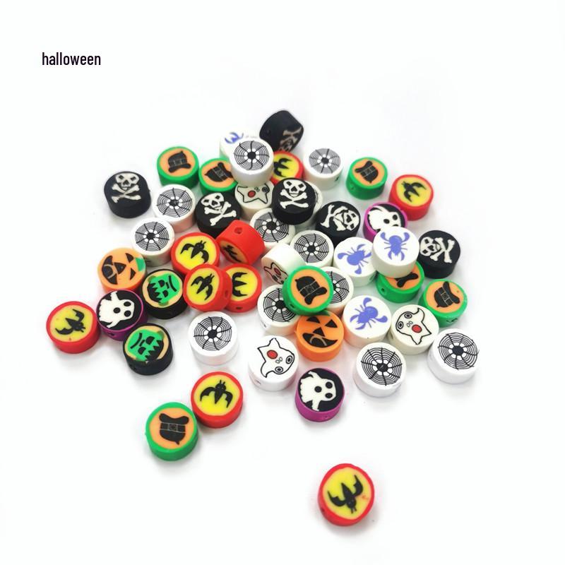 Colorful Fruit & Smiley Face Polymer Clay Beads Bracelet DIY Jewelry Accessories