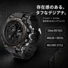 LED Dual Time Men's Digital/Analog Watch, Waterproof, Military/Sports Watch, Light,