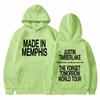 Abbigliamento unisex Felpe con cappuccio The Forget Tomorrow World Tour Justin Timberlake Felpe pesanti unisex a maniche lunghe con cappuccio Unisex