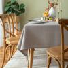 Plain Cotton Linen Tablecloth Dining Table Coffee Rectangular Thickened Breathable Anti-Slip Decorative Cover