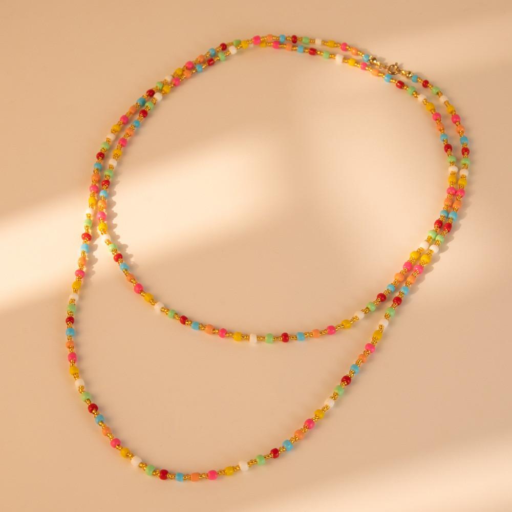 2023 Stylish Colorful Geometric Bead Necklace For Women Fashion Forward Accessory For Birthdays And Celebrations