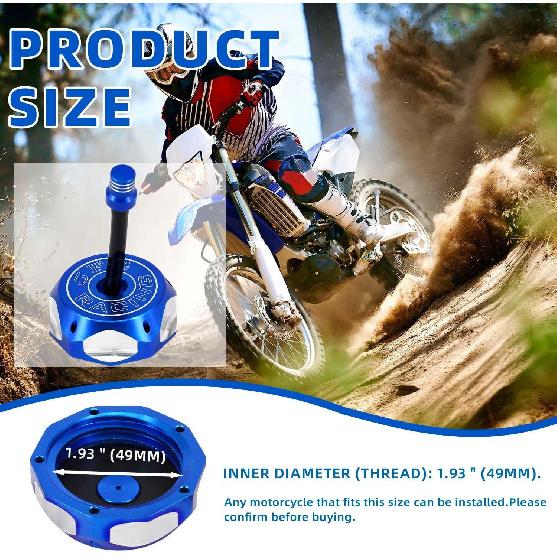 Dirt Bike Gas Cap,Motorcycle Gas Fuel Tank Cap with Breather Valve Universal CNC for SSR Apollo TAO TAO SDG YZ TTR 50cc - 150cc CRF XR RM KX KLX Dirt