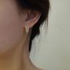 S925 Gold-Plated Sterling Silver Earrings with Pearls and Diamonds - Elegant and Unique Design for Women