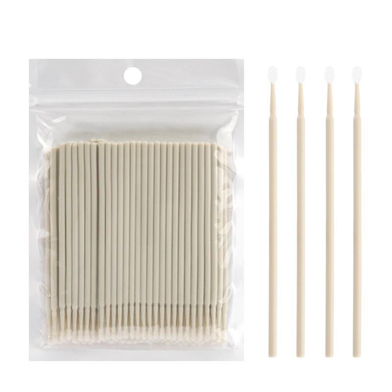 100 Macaron Cotton Swabs for Eyelash Extensions - Small Grafting & Cleaning Micro Brushes