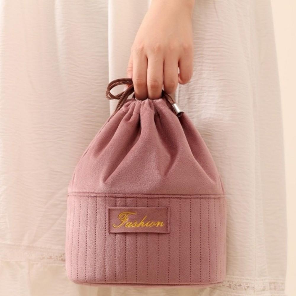 Large Capacity Cosmetic Bag Lightweight Washroom Storage Bag Drawstring Makeup Bag Portable Use