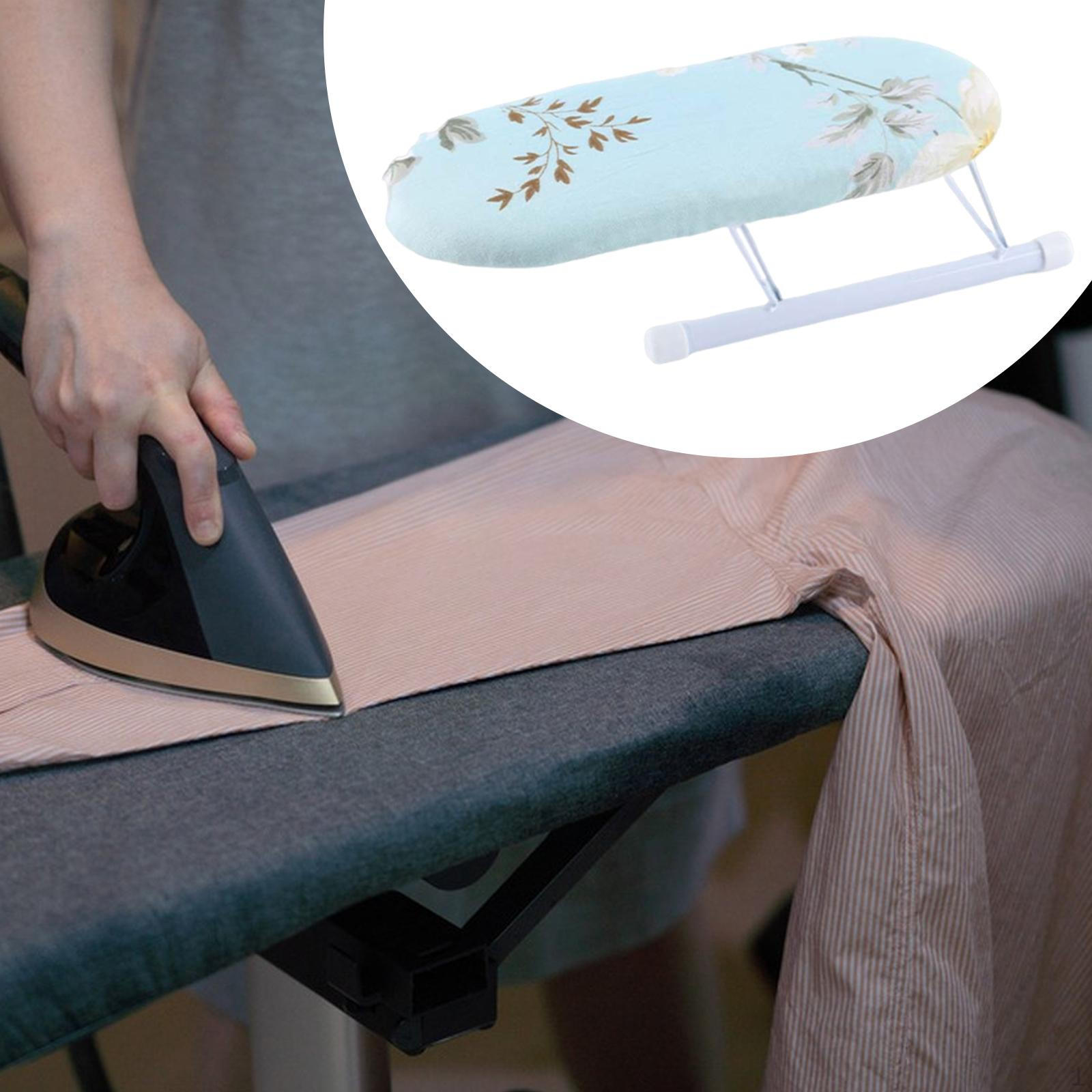 

Mini Ironing Board Folding Space Saving Desktop Portable Iron Stand for Dorm Laundry синий