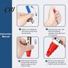 Stahl- und Steinmarker 12 Farben Flachspitzer Farbstift, Ölbasierter Breitstift für Metall Reifen Glas Keramik Leder, Wasserdicht Schnelltrocknend Touch