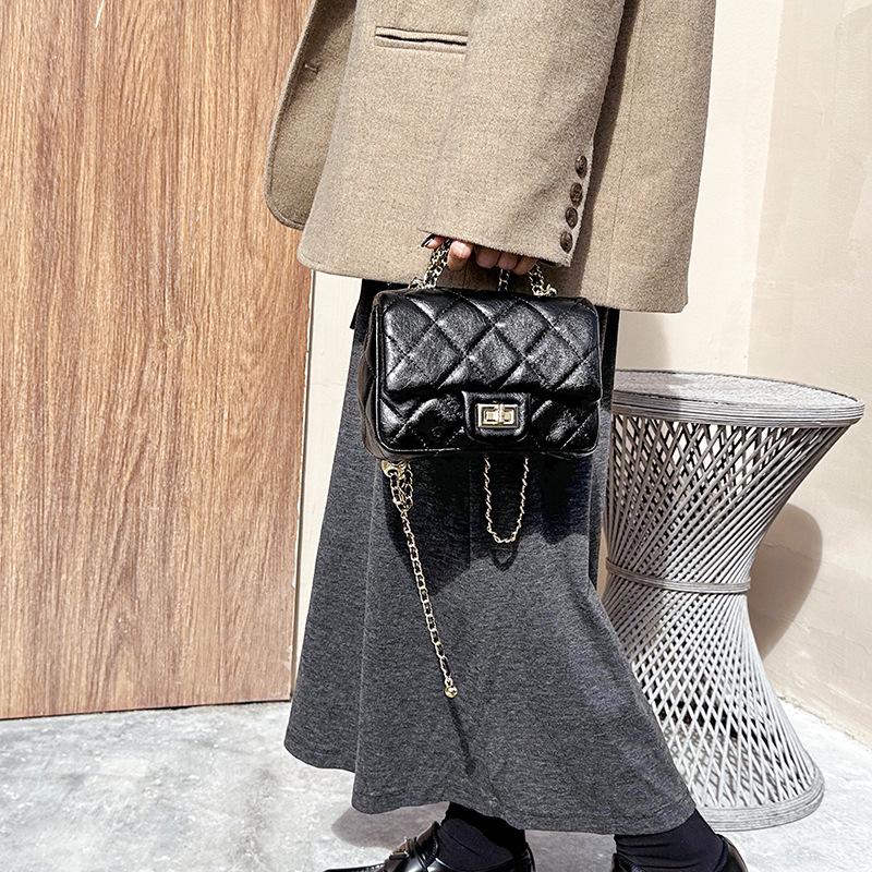 New Fashion Diamond Chain Women's Crossbody Bag Fashionable Versatile Autumn and Winter Chain Bag Shoulder Bag